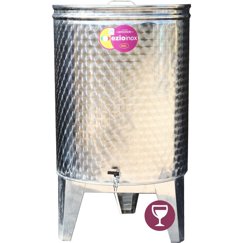 slika-260 VINOvelika Inox bačva bure za vino EzioInox 260L - Image 1