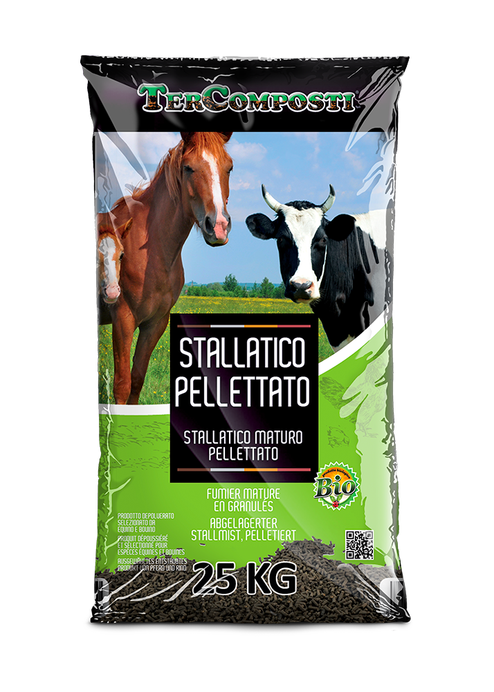 Stallatico gnojivo Peletirano organsko gnojivo Stallatico Pellettato 25KG TerComposti - Image 1