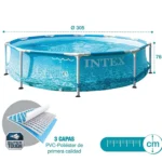 Intex bazen sa metalnom konstrukcijom BEACHSIDE 305 x 76 cm 28208 - Image 2