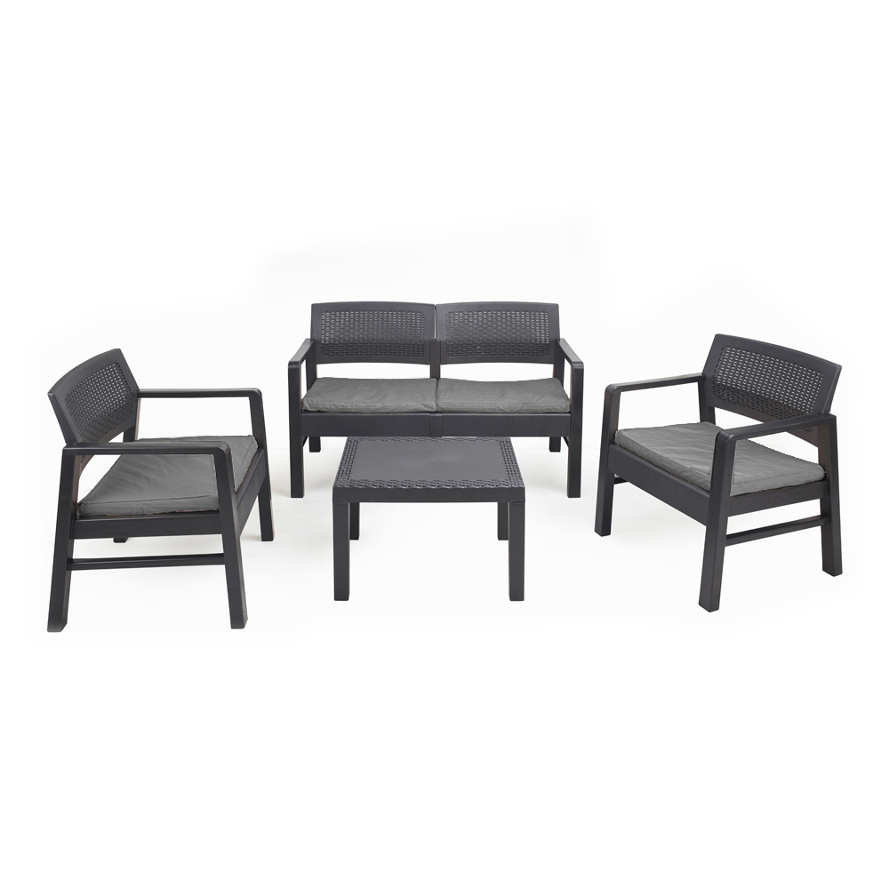 ipae_progarden_set_kilimanjaro_anthracite_beige_cushions_1 (1) Ipae Progarden baštenski set Kilimajaro sa jastucima - Image 1